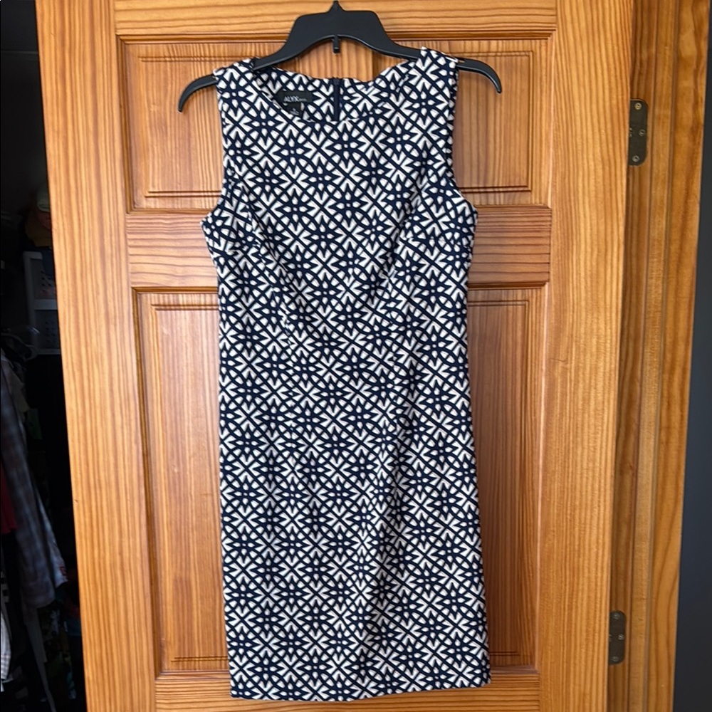 Elegant Black and White Patterned Dress